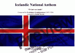 page one of Icelandic National Anthem for String Orchestra - "Lofsöngur"  (World National Anthem Series) 