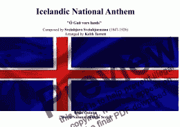 page one of Icelandic National Anthem for Brass Quintet (World National Anthem Series)