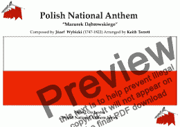 page one of Polish National Anthem for String Orchestra (World National Anthem Series)