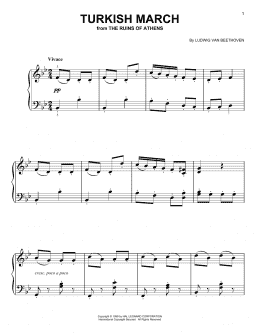 page one of Turkish March (Easy Piano)