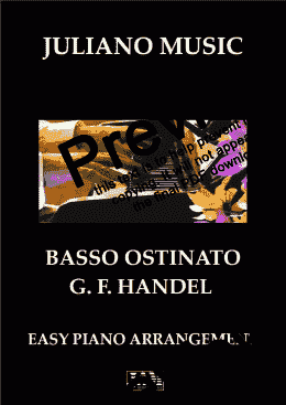 page one of BASSO OSTINATO (EASY PIANO - C VERSION) - G. F. HANDEL