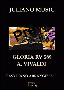 page one of GLORIA RV.589 (EASY PIANO - C VERSION) - A. VIVALDI