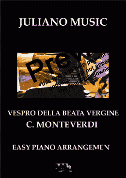 page one of VESPRO DELLA BEATA VERGINE (EASY PIANO) - C. MONTEVERDI