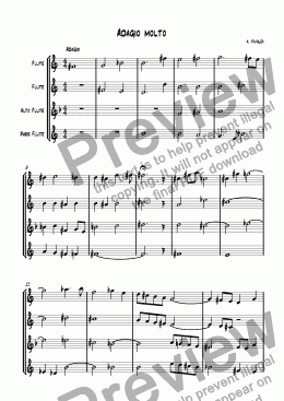page one of Adagio Molto from Sinfonietta in b minor, No. 7 RV.169 (original key)