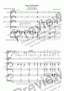 page one of Sing Hallelujah!