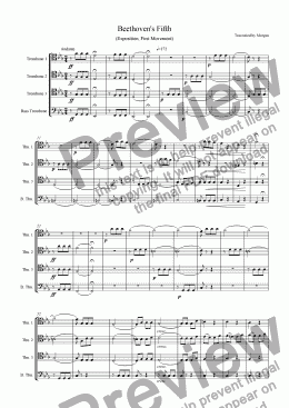 page one of Fifth Symphony (Exposition First Movement)