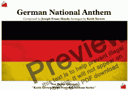 page one of German National Anthem (Deutschlandlied) for Brass Quintet