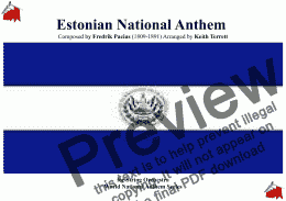 page one of Estonian National Anthem for String  (MFAO World National Anthem Series)