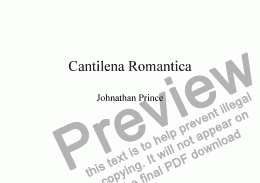 page one of Cantilena Romantica