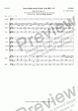page one of BWV147 Jesus bleibet meine Freude (mix.ens.)