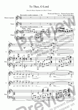 page one of To Thee, O Lord, (Duo version)