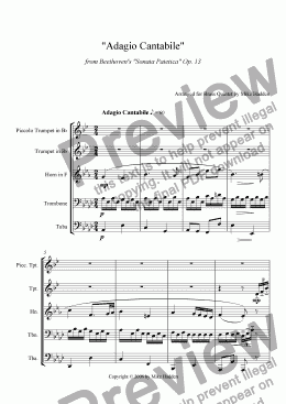 page one of Adagio Cantabile