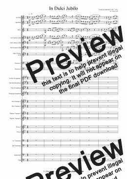 page one of In Dulci Jubilo (Wind Band)