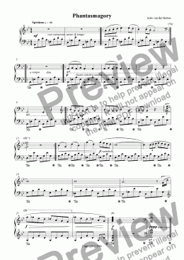 page one of Phantasmagory (juvenilia, piano)