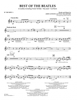 page one of Best of the Beatles - Bb Trumpet 1 (Concert Band)