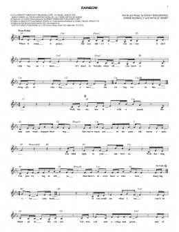 page one of Rainbow (Lead Sheet / Fake Book)