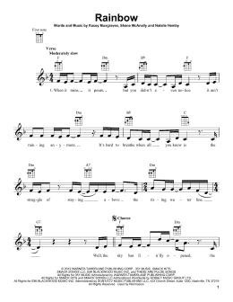 page one of Rainbow (Ukulele)