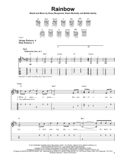 page one of Rainbow (Easy Guitar Tab)