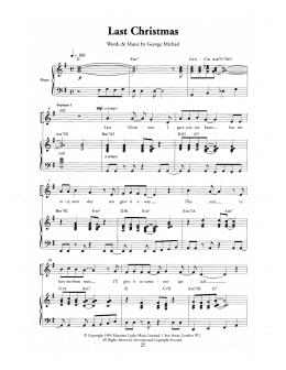 page one of Last Christmas (SSA Choir)