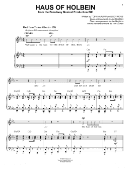 page one of Haus Of Holbein (from Six: The Musical) (Piano & Vocal)