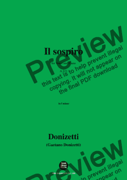 page one of Donizetti-Il sospiro,in f minor,for Voice and Piano