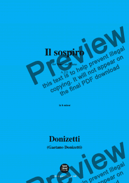 page one of Donizetti-Il sospiro,in b minor,for Voice and Piano