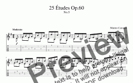 page one of 25 Etudes Op.60 No.5 (for Tablet)