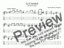 page one of La Catedral, 2 Andante Religioso (for iPad)