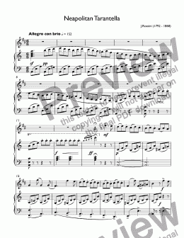 page one of Rossini, Gioachino - La Danza (Neapolitan Tarantella) Bb Trumpet