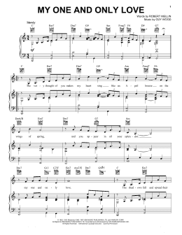 page one of My One And Only Love (Piano, Vocal & Guitar Chords (Right-Hand Melody))