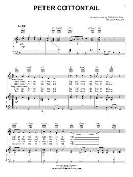 page one of Peter Cottontail (Piano, Vocal & Guitar Chords (Right-Hand Melody))