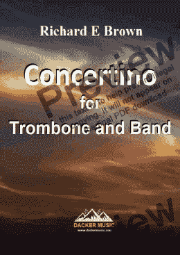 page one of Concertino for Trombone and Band