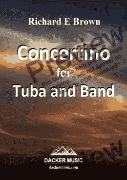 page one of Concertino for Tuba and Band