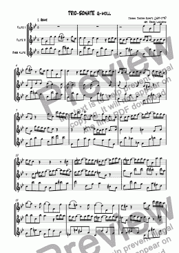 page one of Grave & Allegro from the trio sonata in g minor