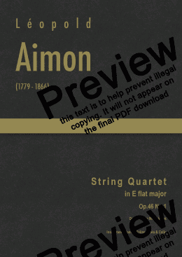 page one of Aimon - String Quartet in E flat major