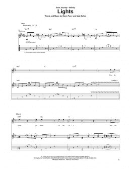 page one of Lights (Guitar Tab)