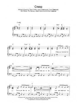 page one of Creep (Piano, Vocal & Guitar Chords)