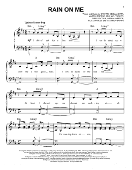 page one of Rain On Me (Easy Piano)