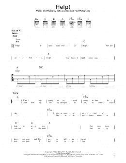 page one of Help! (Guitar Rhythm Tab)