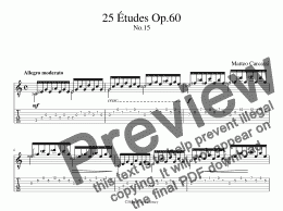 page one of 25 Etudes Op.60 No.15 (for iPad)