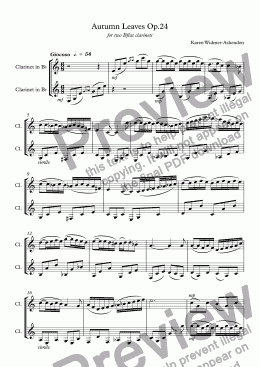 page one of Autumn Leaves Op.24