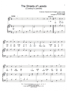 page one of The Streets Of Laredo (Piano & Vocal)