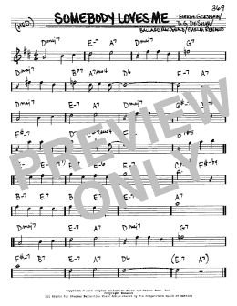 page one of Somebody Loves Me (Real Book – Melody & Chords – Eb Instruments)