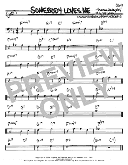 page one of Somebody Loves Me (Real Book – Melody & Chords – Bass Clef Instruments)