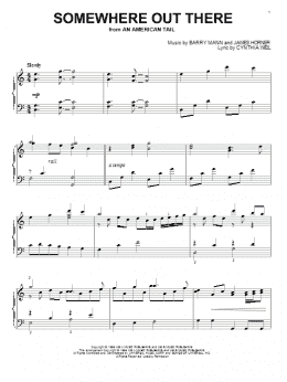 page one of Somewhere Out There (Piano Solo)