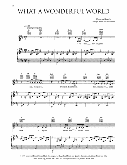 page one of What A Wonderful World (Piano, Vocal & Guitar Chords (Right-Hand Melody))