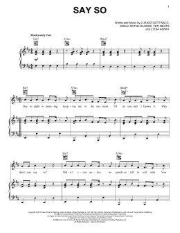 page one of Say So (Piano, Vocal & Guitar Chords (Right-Hand Melody))