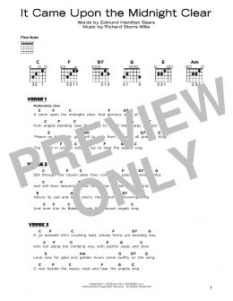 page one of It Came Upon The Midnight Clear (Really Easy Guitar)