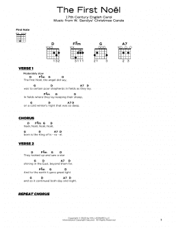 page one of The First Noel (Really Easy Guitar)