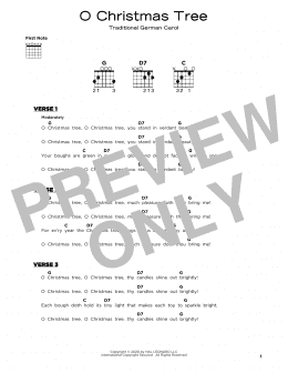 page one of O Christmas Tree (Really Easy Guitar)